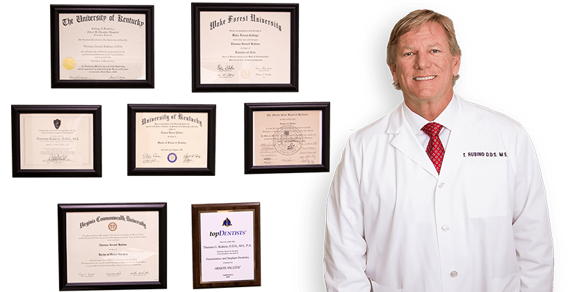 Dr. Rubino and his awards